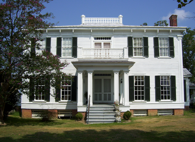 bucknerhill Buckner Hill Plantation has one of the largest antebellum plantation homes in North Carolina, built by enslaved African Americans in 1855. The mansion is big enough to have four chimneys. (Photo by Arnold Modlin)