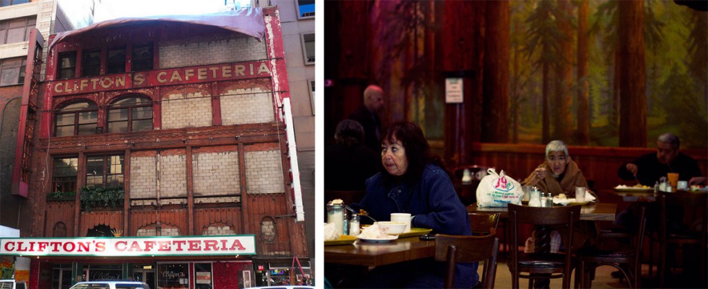 Left, the Brookdale's original facade was revealed during renovations in 2012. Photo courtesy J. Eric Lynxwiler. Right, most recent diners at the Brookdale had been lifelong fans. Photo courtesy Jesse Monsour.