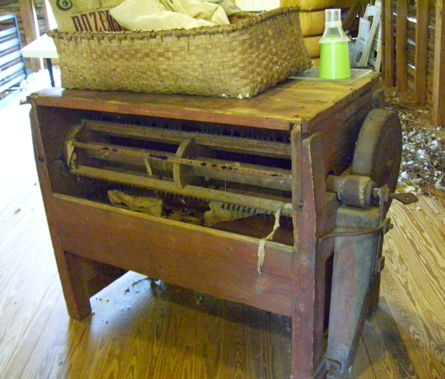 slavery_cottongin A 50-saw cotton gin at the North Carolina Cotton Museum in Pikeville. (Photo by Arnold Modlin)