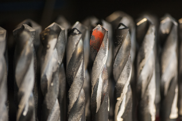 Amy Drill Bits Drill bits from the Exploratorium's exhibit development shop. Photo, Amy Snyder.