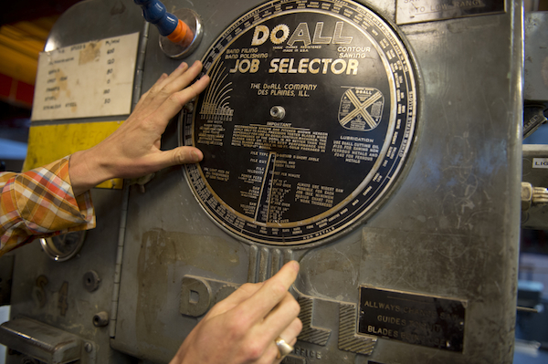 Amy DoAll This DoAll bandsaw came from the Naval Radiological Defense Laboratory at Hunters Point in San Francisco, and no, it is not radioactive. Photo, Amy Snyder.
