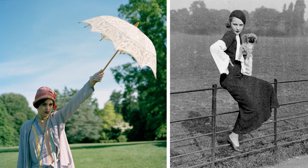 Left, a still of Brenda Dean Paul from a re-created segment of "Teenage." The notorious socialite was the only central character whose original photographs could be located, like this photo, right, circa 1920s.