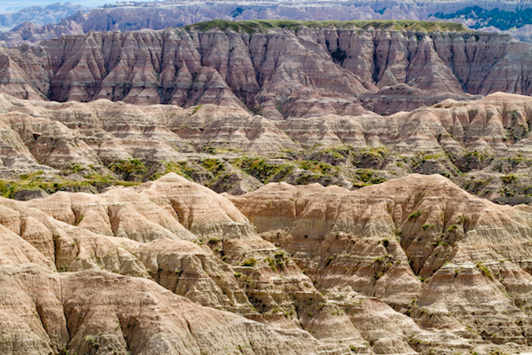 badlands Top: This Tarbosaurus bataar skeleton was illegally smuggled out of Mongolia and sold at Heritage Auctions in 2012 before being returned to the Mongolian government. Photo via Heritage Auctions. Above: Erosion reveals more fossils every year, which makes places like the White River Badlands in South Dakota prime spots for paleontologists. Photo by Tim Walker.
