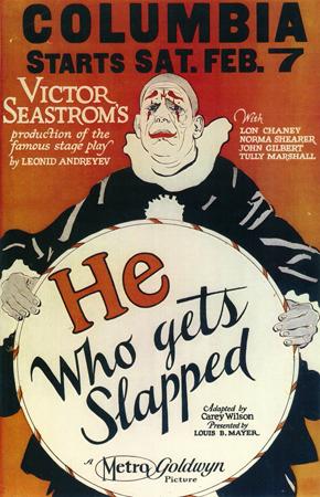 clown_chaney A poster advertising the 1924 film, "He Who Gets Slapped." (Via WikiCommons)