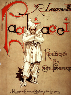 clown_pagliacci Cover of the first edition of "Pagliacci" published by E. Sonzogno, Milan, in 1892. (Via WikiCommons)