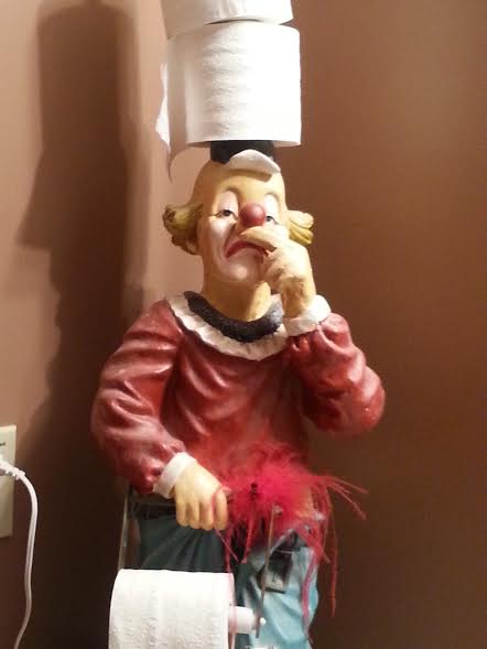 clown_toilet An item from Hartmier's clown collection, displayed in her bathroom. (Courtesy of Deanna Hartmier)