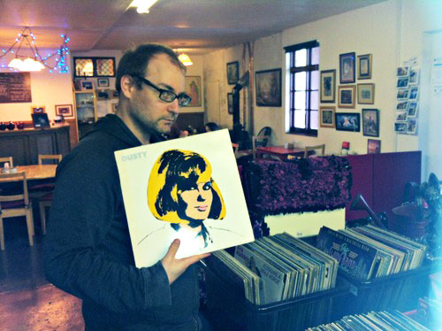 Goldman does a little crate-digging while on vacation in Scotland.