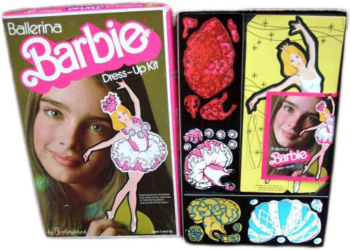 BarbieBrooke Yup, that’s Brooke Shields on the cover of this “Ballerina Barbie” box from 1977.