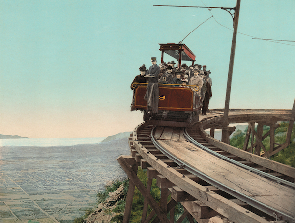 Lowe The circular bridge on the Mount Lowe Railway, California, by William Henry Jackson.