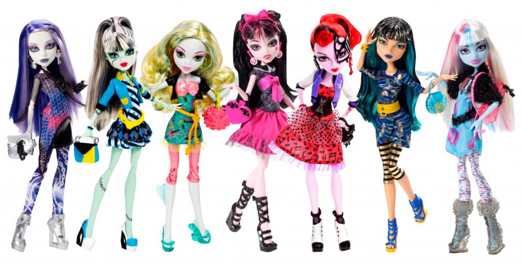 Mattel's line of Monster High dolls offers edgier colors and exaggerated shapes than toys geared toward the under-5 age group.