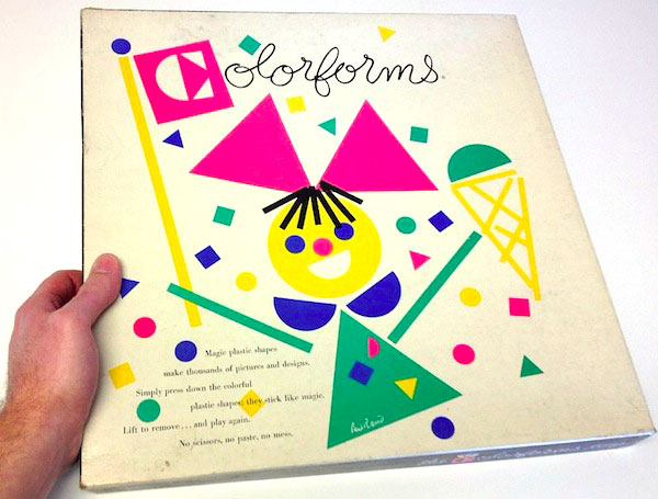 RandHand Graphic designer Paul Rand, who like Harry Kislevitz was a fan of painter Wassily Kandinsky, created the Colorforms logo that's still in use today back in 1959. He also created this set.