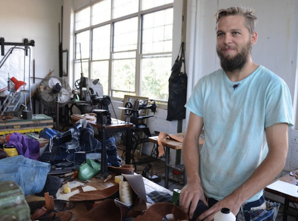 hartforddenim Inside the Hartford Denim Company, which uses every scrap of fabric. (Via the gladragsdoc Flickr)