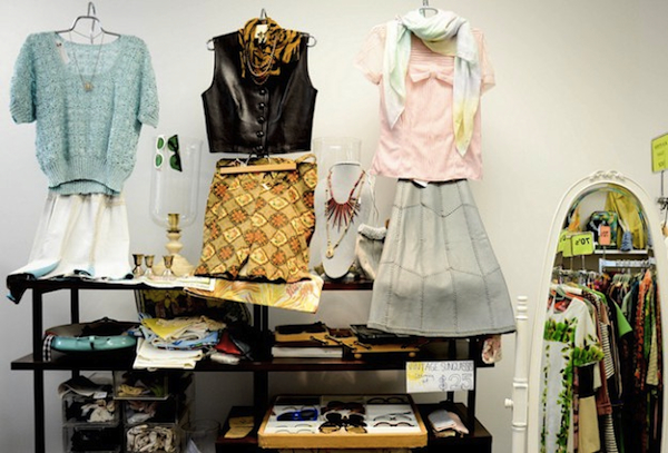 vintage_virtuosa Vintage Virtuosa in Westport, Connecticut, a store that's featured in "Glad Rags," helpfully combines vintage tops, skirts, and accessories in its displays. (Via the gladragsdoc Flickr)