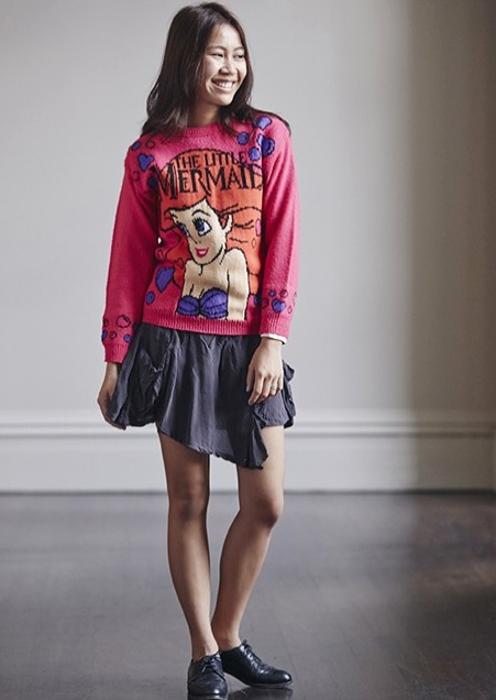 SF_localwisdom43 This Melbourne, Australia, woman says her mom bought her this sweater from Tokyo Disneyland when she was 7. The fit was longer and bigger on her back then, so she can still wear it. (Photo by Paul Allister, via Local Wisdom)