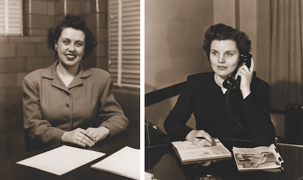 Zelma Olive Will the real Irma Harding please stand up? At left and right are Zelma Purchase and Olive White of International Harvester, the two women cited most often for inspiring the Irma Harding character.