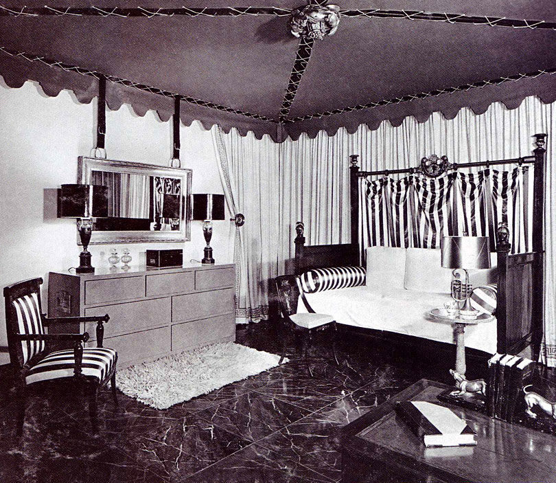 pahlmannstripes William Pahlmann's Tent Room for Lord & Taylor in 1939. (Via IndecorousTaste.com)