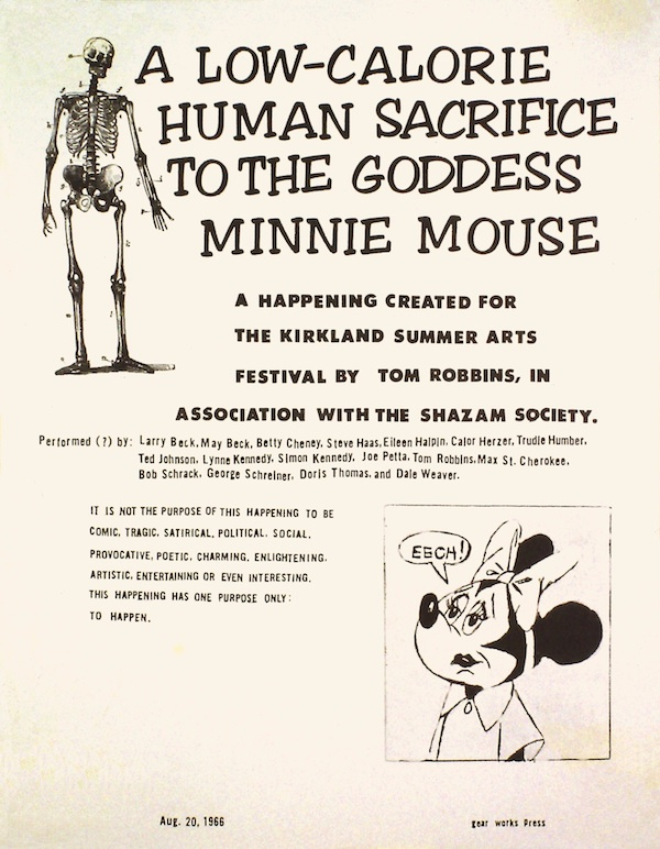 Shazam This flyer from 1966 may have been prepared by novelist Tom Robbins.