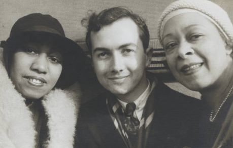 vbg_bentleyholt Blues singer Gladys Bentley with singer, composer and critic Nora Holt and illustrator Prentiss Taylor, shot by Carl Van Vechten on February 27, 1932.