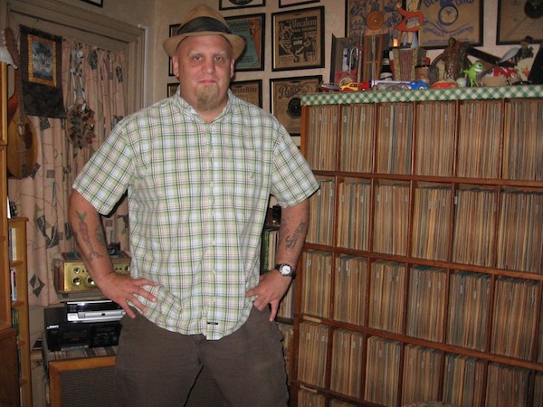 78_collector_johnheneghan_collection_heneghan23 New York City-based collector John Heneghan often shares his 78s on John's Old Time Radio Show, which he hosts with his girlfriend, Eden Brower. Heneghan and Brower also have a country-blues revival band called East River String Band. (Via John's Old Time Radio Show)
