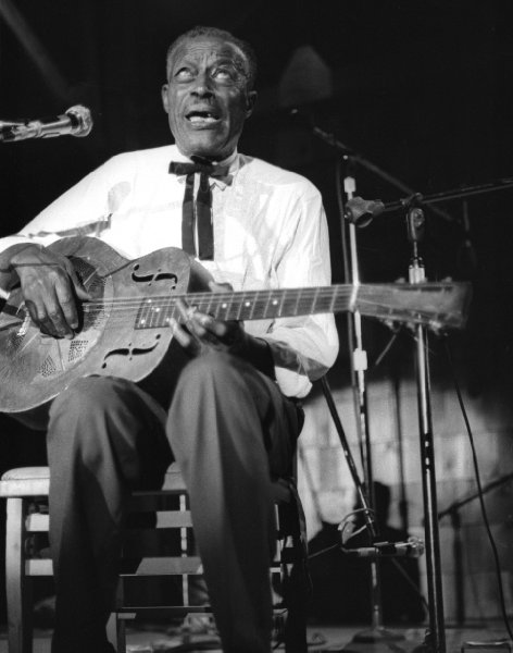 78_musician_sonhouse2_heneghan18 Onetime preacher Son House, who recorded blues for Paramount Records, was a big influence on Robert Johnson. (Via John's Old Time Radio Show)