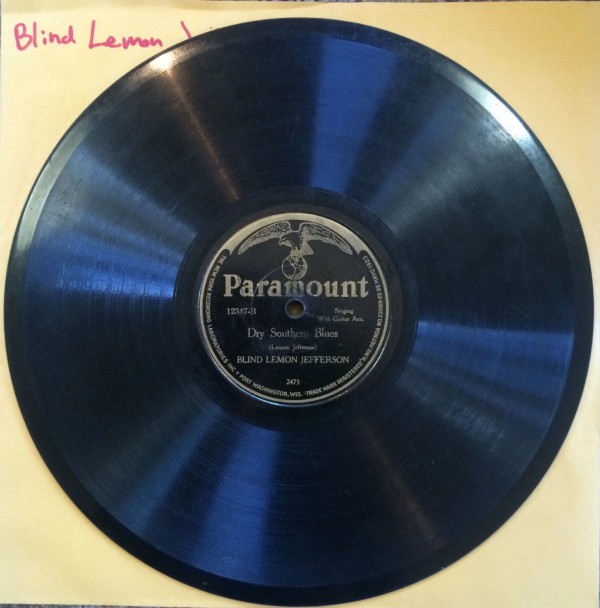 78_record_paramount_blindlemonjefferson_ebay Top: Underground comic artist Robert Crumb is a regular guest on the show. (Via <a href="http://www.eastriverstringband.com/radioshow/?p=1023">John's Old Time Radio Show</a>) Above: A Paramount 78 recording of Blind Lemon Jefferson's "Dry Southern Blues."