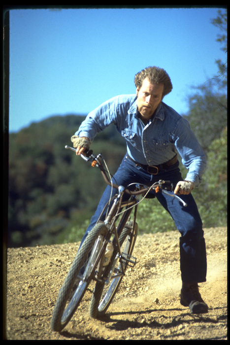 Joe Breeze riding Breezer #1 on Repack, 1977.