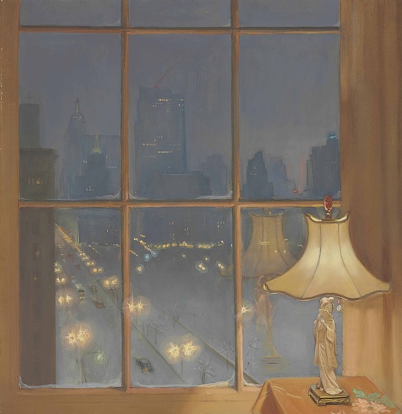 huguette_painting_centralpark2EDIT Huguette painted her view over Central Park in "Scene from My Window—Night." The painting sold for $23,750. (Via Christies.com)