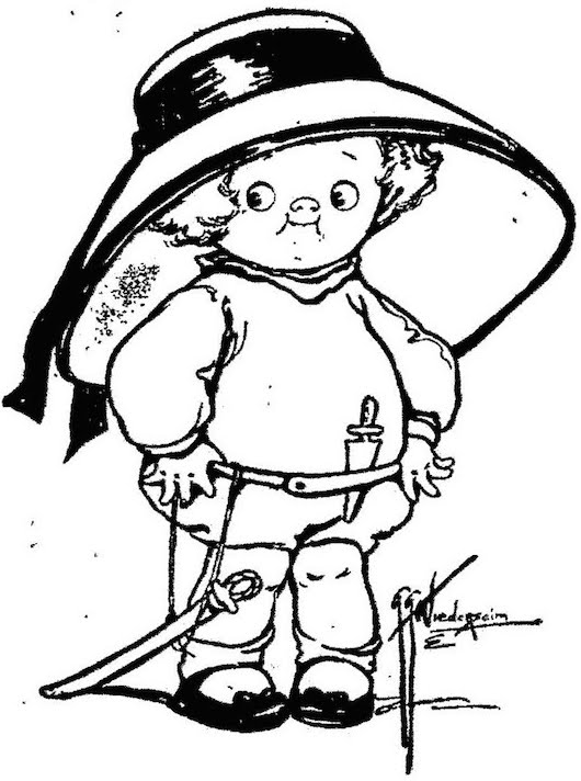 trina_10s_comics_kaptinkiddoEDIT Grace Gebbie Wiederseim, later known as Grace Drayton, drew "The Turr'ble Tales of Kaptin Kiddo," written by her sister, Margaret G. Hayes, in the 1900s. (Via MostlyPaperDolls.blogspot.com)