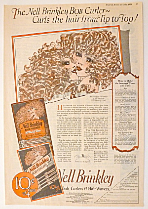 trina_20s_artist_nellbrinkley_bobcurlerssmall Women who wanted Brinkley Girl curls could buy Nell Brinkley Bob Curlers.