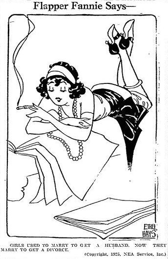 trina_20s_comics_flapperfannie_hayes_cover This 1925 syndicated comic, "Flapper Fanny" by Ethel Hays, inspired the cover art of "Pretty in Ink." (Via YesterYearsNews.wordpress.com)