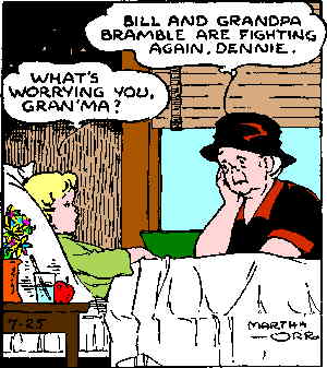 trina_30s_comic_applemary Martha Orr's "Apple Mary," a comic strip about a big-hearted grandmother who sold apples on the street, is the quintessential Depression cartoon. (Via Don Markstein's Toonpedia)