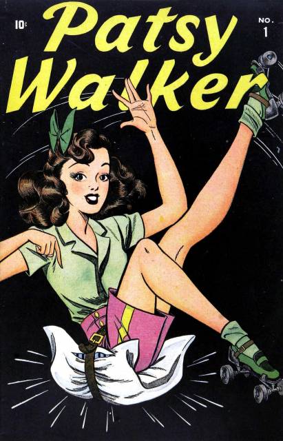 trina_50s_comics_patsywalker Ruth Atkinson, who had drawn bombers for Fiction House during World War II, created the teen series "Patsy Walker" in 1944. (Via MattFraction.com)