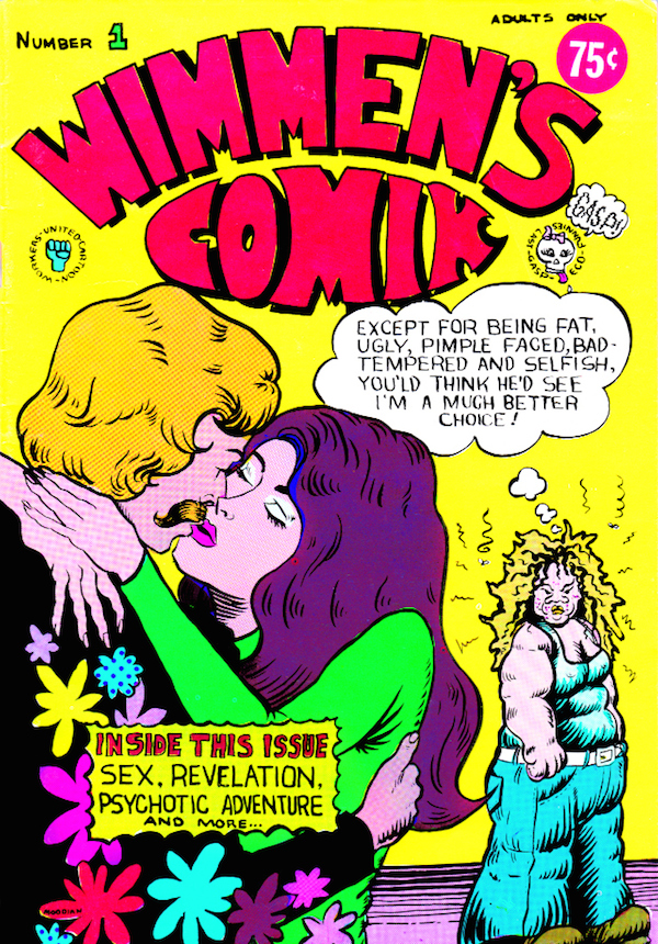 trina_70s_comics_wimmenscomix1 The first issue of "Wimmen's Comix" from 1972, with a cover by Pat Moodian. (Via "Pretty in Ink")