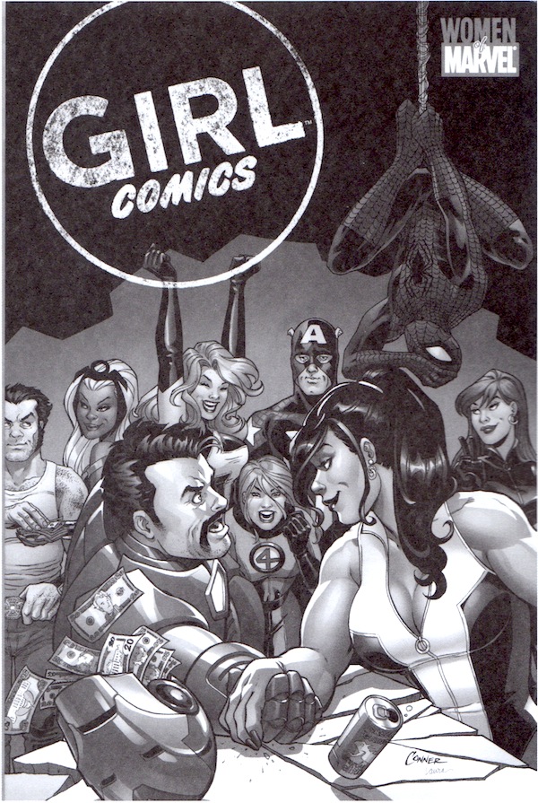 trina_current_marvel_girlcomicsEDIT Amanda Conner and Laura Martin drew the cover for Marvel's 2010 all-women anthology "Girl Comics." (Via "Pretty in Ink")