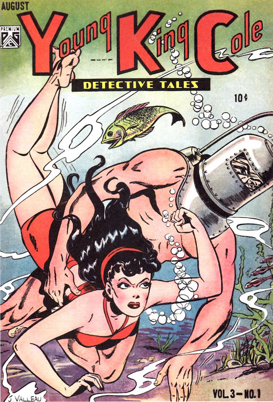 trina_40s_comics_youngkingcole In 1946 and 1947, Janice Valleau drew Toni Gayle, a fashion model and detective, for "Young King Cole" comics. (Via "Pretty in Ink")