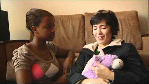 Two girls talk about teen pregnancy in Oregon's series, "My Future—My Choice."