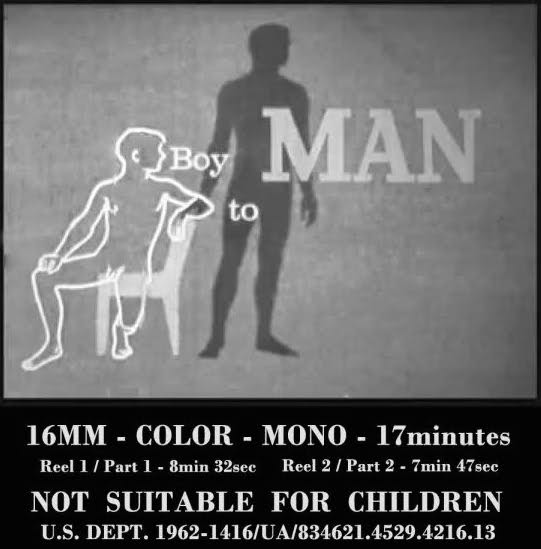 The 1962 sex-ed film "Boy to Man" tells teenage boys not to worry about nocturnal emissions.