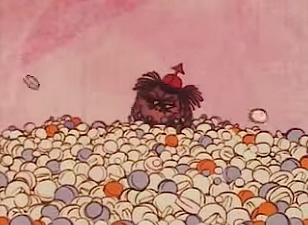 In the 1973 Disney animation “VD Attack Plan!”, Contagion Corps Sergeant gives a pep talk to armies of syphilis and gonorrhea germs, surrounded by phony pills that don't hurt him.