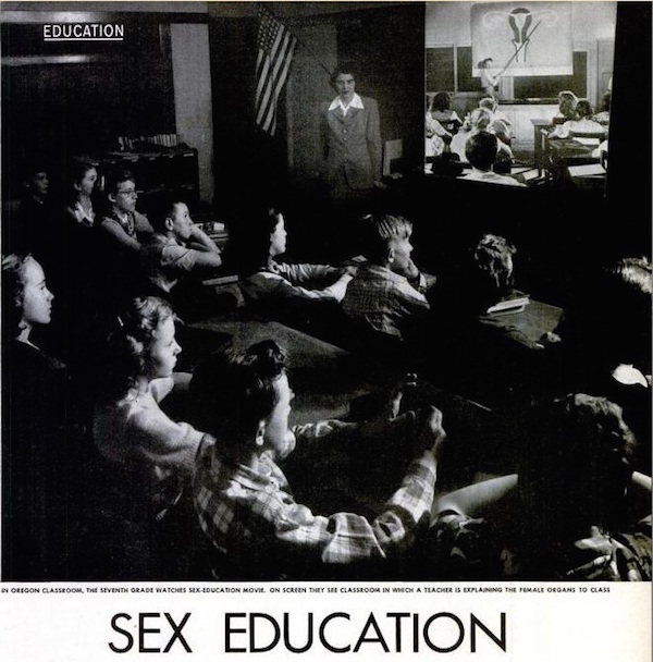 The spread on sex education in the May 24, 1948 issue of "LIFE" showed seventh-grade students watching "Human Growth" in Oregon.