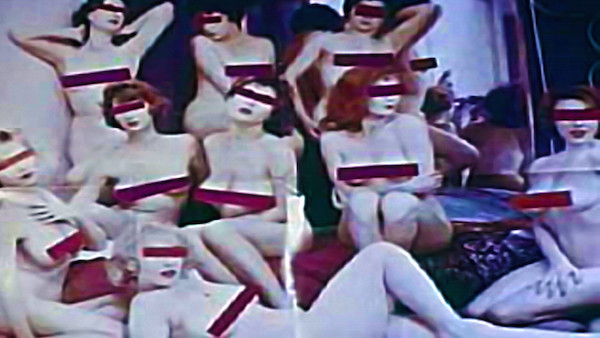 The 1965 anti-obscenity Citizens for Decent Literature production "Perversion for Profit" features strangely titillating images barely covered with black bars.