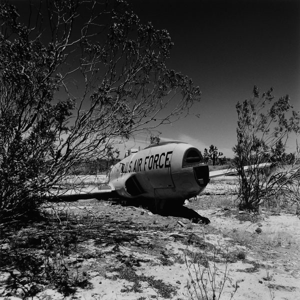 Hulk of a Lockheed P-80 Shooting Star at Edwards Air Force Base, 1999.