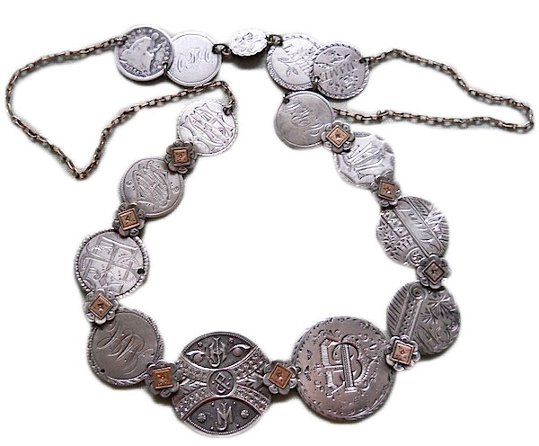 An exquisite example of a love-token necklace. (Courtesy of the Love Token Society)