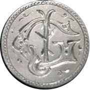 A "JG" was engraved on the reverse of an 1857 dime. (Courtesy of the Love Token Society)