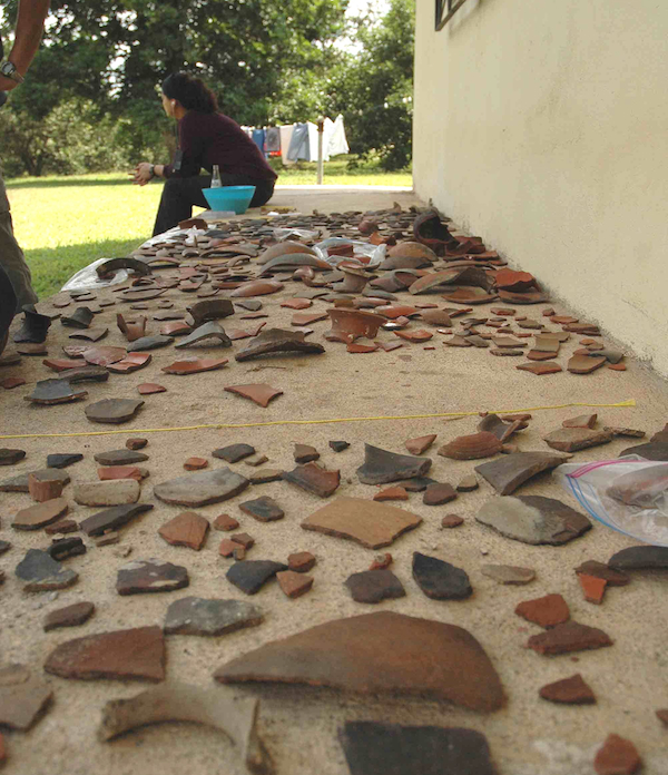 Tens of thousands of pottery sherds were recovered from the Midnight Terror Cave before looters could get to them.