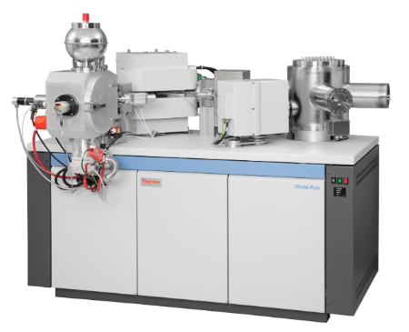 A Mass Spectrometer like this one can be used to calculate the isotopic ratio of strontium in a human tooth. The sandwich-like object at center-left is the magnet that causes the different strontium isotopes to separate.