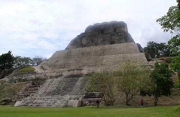 Like the Midnight Terror Cave, the temple of Xunantunich is located in the Cayo District of Belize. The temple was built when the cave was in active use.