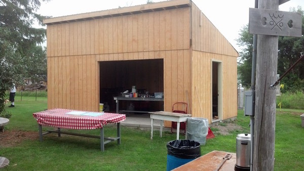 The kitchen at Hobo Jungle Park in Britt, Iowa, got an update in 2014. (Via the Hobo Museum)