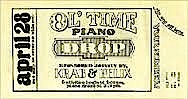 Piano Drop tickets were designed by Larry Van Over.