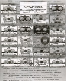 738-The cover of "Dictaphonia Microcassette Compilation, Volume Four," released by HalTapes in 2009. (Via Discogs)