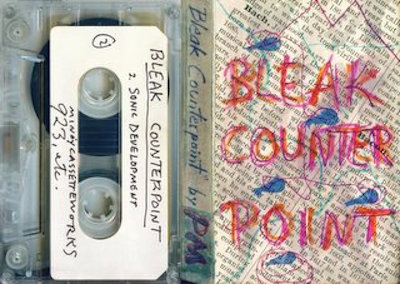 Minóy's 1987 cassette "Bleak Counterpoint" features a handmade J-card cover. (Via the Living Archive of Underground Music)